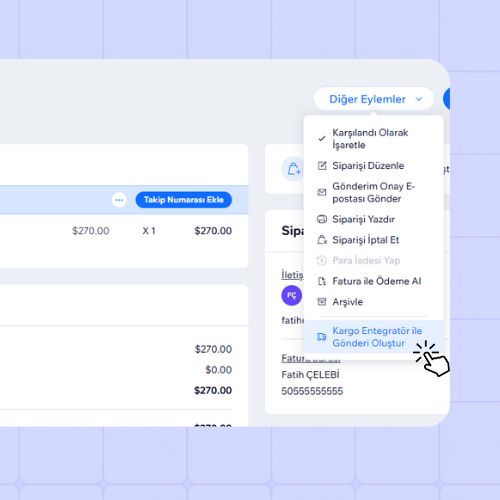 Wix Kargo Barkodu Yazdırın